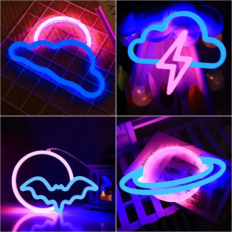 Helle Neonlicht Nachttischlampe – Musikalische Note LED Neon Zeichen für Raumdekoration, Perfekt für Schlafzimmer, Spielzimmer und Partys