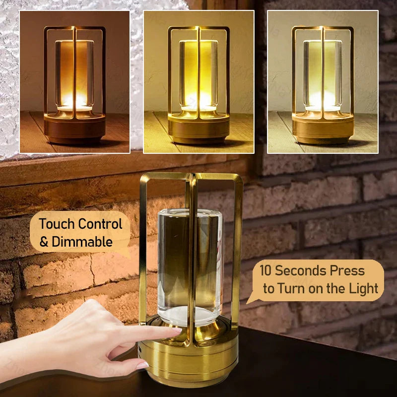 Frendorf | Lumina | Drahtlose LED-Tischlampe | Touch-Dimmung | Aufladbar | Stimmungsvolle Beleuchtung