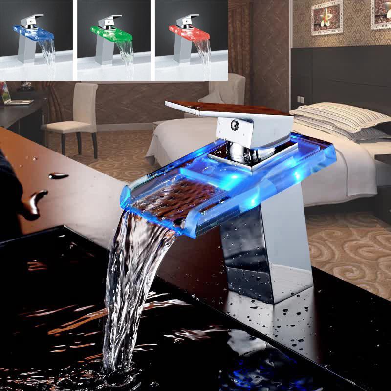 Frendorf | AquaNova LED Wasserhahn | Farbwechsel nach Wassertemperatur | Modernes Design | Langlebig & Sicher
