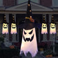 LED Halloween Dekoration Blinkendes Licht Gypsophila Geist Festival Verkleiden Leuchtender Zauberer Geist Hut Lampe Dekor Hängende Laterne