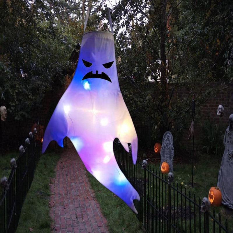 LED Licht Halloween Hängendes Gespenst Kinder Favoriten Halloween Party Outdoor Indoor Heimdekoration Spooky Lampe Bar Horror Requisiten 2023