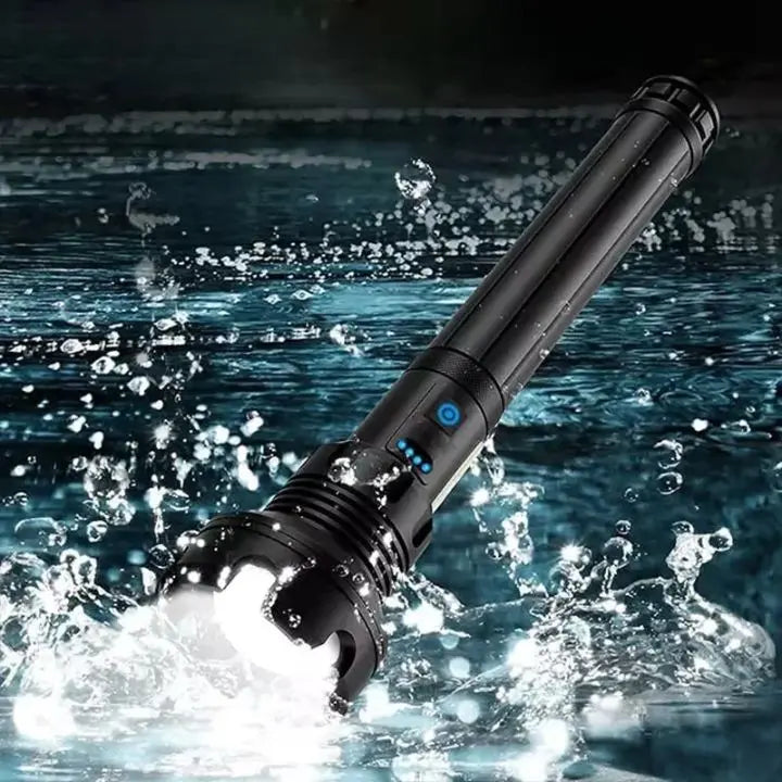 Frendorf | LED-Taschenlampe mit Laser – Aufladbar & robust