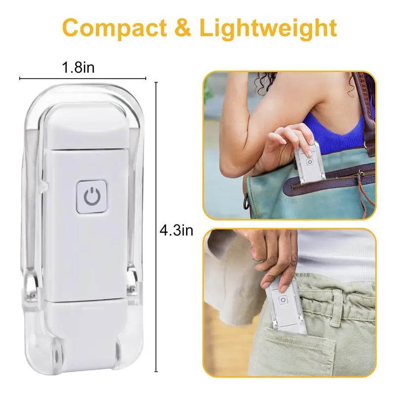 Frendorf | BrightBookmark Wiederaufladbare LED-Buchlampe | Clip-On Lesezeichenlicht | LED-USB Buchlicht für Komfortables Lesen