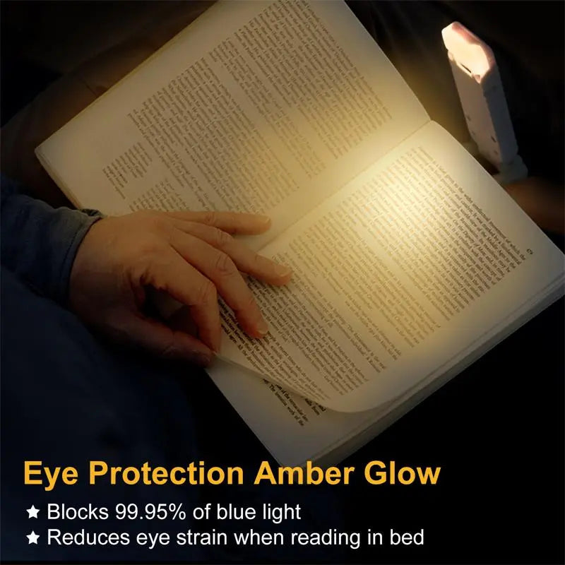 Frendorf | BrightBookmark Wiederaufladbare LED-Buchlampe | Clip-On Lesezeichenlicht | LED-USB Buchlicht für Komfortables Lesen