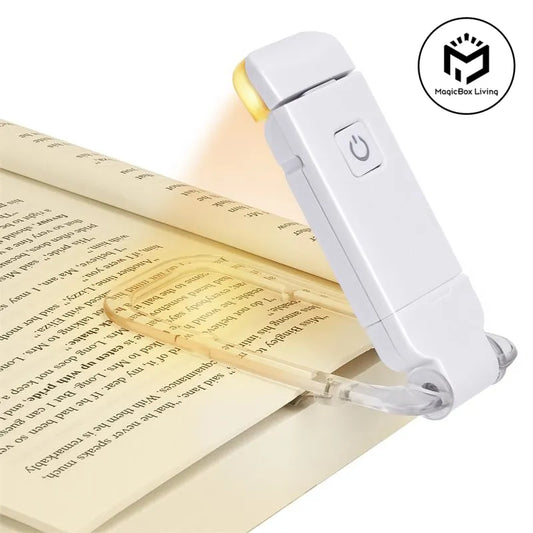 Frendorf | BrightBookmark Wiederaufladbare LED-Buchlampe | Clip-On Lesezeichenlicht | LED-USB Buchlicht für Komfortables Lesen