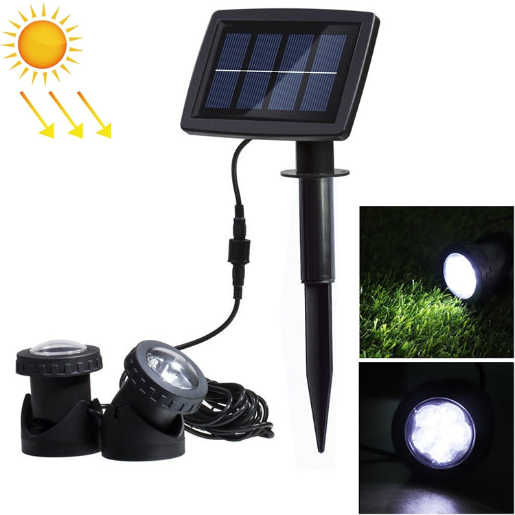 Zwei Köpfe LED Außen-Wasserproof Solar Unterwasser Spotlight Flutlicht