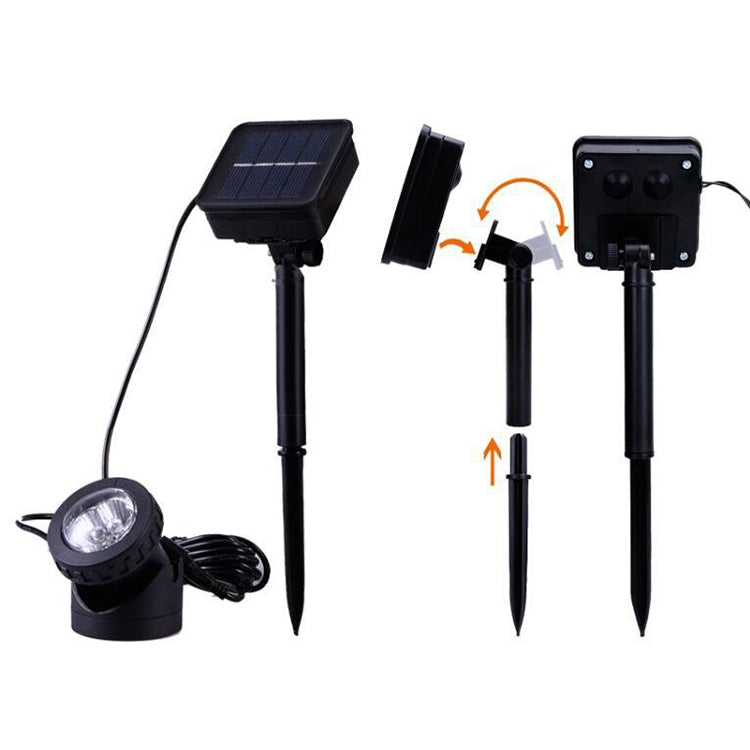 Zwei Köpfe LED Außen-Wasserproof Solar Unterwasser Spotlight Flutlicht