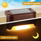 12 PCS Solar Powered LED Außenstufenlicht IP65 wasserdicht Gartenlampe, warmweißes Licht (Braun)