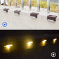 12 PCS Solar Powered LED Außenstufenlicht IP65 wasserdicht Gartenlampe, warmweißes Licht (Braun)
