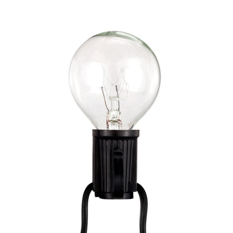 G40-EU-25 G40 7.6m 175W E12 IP44 wasserdicht Retro Filament Glühbirnen Lichterkette, 25 Glühbirnen LED dekorative Lampe für Garten, Bau, Bar, Party, Hochzeit, AC 220V, EU-Stecker (Warmweiß)
