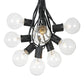 G40-EU-25 G40 7.6m 175W E12 IP44 wasserdicht Retro Filament Glühbirnen Lichterkette, 25 Glühbirnen LED dekorative Lampe für Garten, Bau, Bar, Party, Hochzeit, AC 220V, EU-Stecker (Warmweiß)