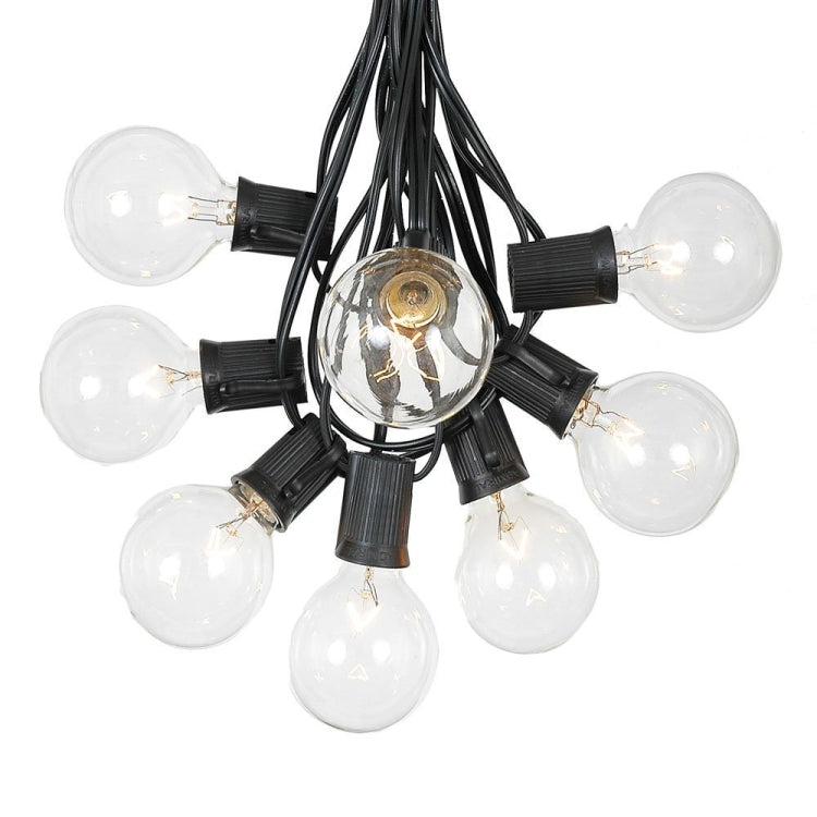 G40-EU-25 G40 7.6m 175W E12 IP44 wasserdicht Retro Filament Glühbirnen Lichterkette, 25 Glühbirnen LED dekorative Lampe für Garten, Bau, Bar, Party, Hochzeit, AC 220V, EU-Stecker (Warmweiß)