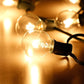 G40-EU-25 G40 7.6m 175W E12 IP44 wasserdicht Retro Filament Glühbirnen Lichterkette, 25 Glühbirnen LED dekorative Lampe für Garten, Bau, Bar, Party, Hochzeit, AC 220V, EU-Stecker (Warmweiß)