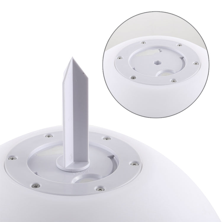 LEH-42321 40cm Runde Ball Solar Power Lampe, Schwimmender Garten Farbwechselnde LED Licht mit 0.7W Monokristallinem Silizium Solar Panel & Fernbedienung (Weiß)