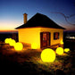 LEH-42321 40cm Runde Ball Solar Power Lampe, Schwimmender Garten Farbwechselnde LED Licht mit 0.7W Monokristallinem Silizium Solar Panel & Fernbedienung (Weiß)