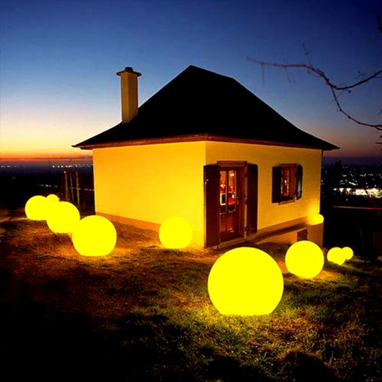LEH-42321 40cm Runde Ball Solar Power Lampe, Schwimmender Garten Farbwechselnde LED Licht mit 0.7W Monokristallinem Silizium Solar Panel & Fernbedienung (Weiß)
