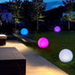 LEH-42321 40cm Runde Ball Solar Power Lampe, Schwimmender Garten Farbwechselnde LED Licht mit 0.7W Monokristallinem Silizium Solar Panel & Fernbedienung (Weiß)