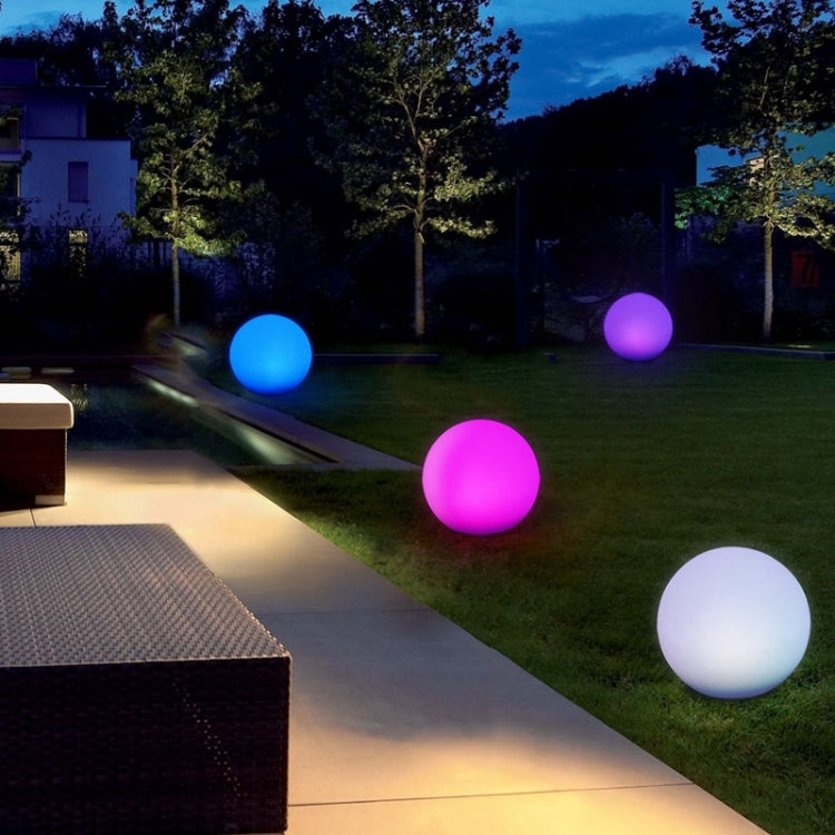 LEH-42321 40cm Runde Ball Solar Power Lampe, Schwimmender Garten Farbwechselnde LED Licht mit 0.7W Monokristallinem Silizium Solar Panel & Fernbedienung (Weiß)