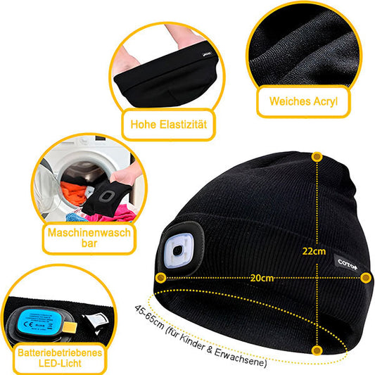 Frendorf | Bequeme Wintermütze mit integrierter LED-Lampe