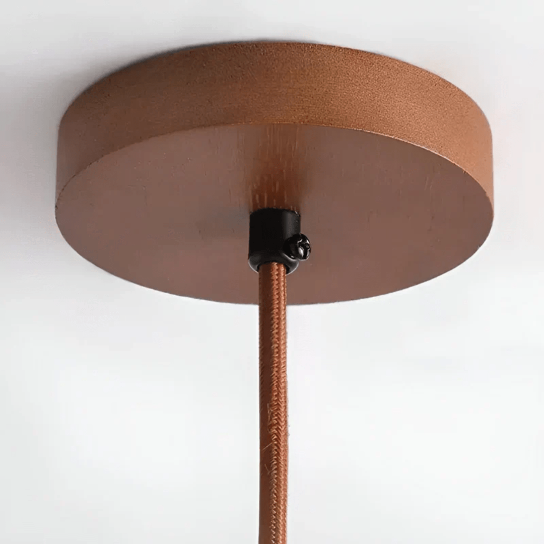 Frendorf | LED Retro-Deckenleuchte aus Holz & Stein für eine beruhigende Atmosphäre