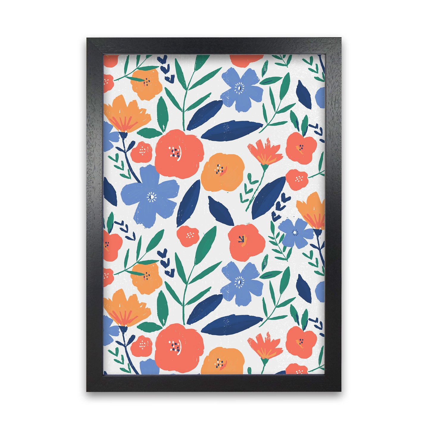 Kühne Blumen-Allover-Muster Kunstdruck