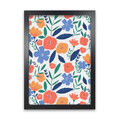 Kühne Blumen-Allover-Muster Kunstdruck
