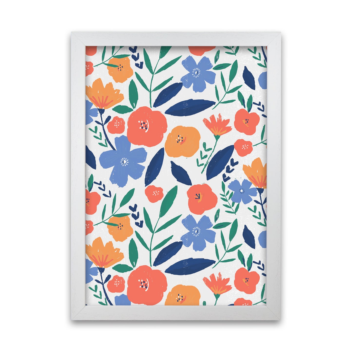 Kühne Blumen-Allover-Muster Kunstdruck