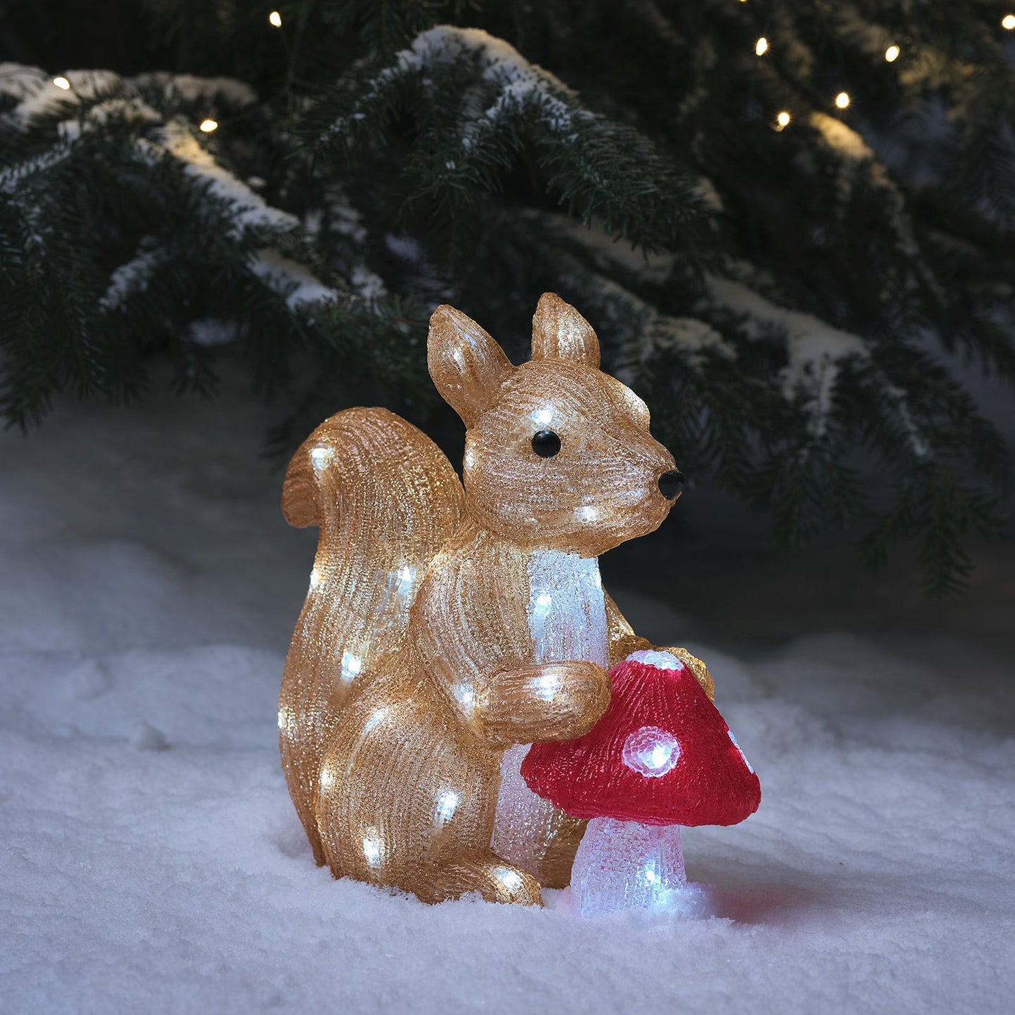 32cm LED Acryl Weihnachtsfigur Twiggy das Eichhörnchen