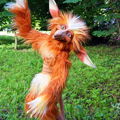 Labyrinth Plüschpuppe Maze-Wurm Rote Haarige Große Mund Monster Tier Plüschpuppe Spielzeug Süß Lustiges Geschenk Plüschpuppe Wohnkultur
