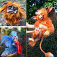 Labyrinth Plüschpuppe Maze-Wurm Rote Haarige Große Mund Monster Tier Plüschpuppe Spielzeug Süß Lustiges Geschenk Plüschpuppe Wohnkultur