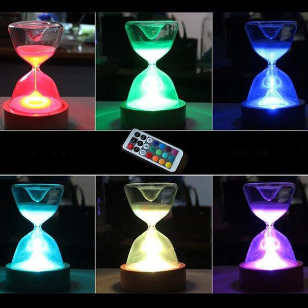Frendorf | TimelessGlow - Elegante LED Sanduhr-Nachtlampe mit Fernbedienung