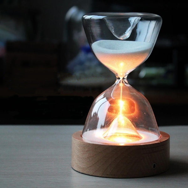 Frendorf | TimelessGlow - Elegante LED Sanduhr-Nachtlampe mit Fernbedienung