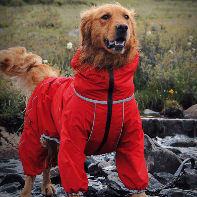 Große Hund Outdoor-Jacke wasserdicht verstellbarer Hunderegenmantel