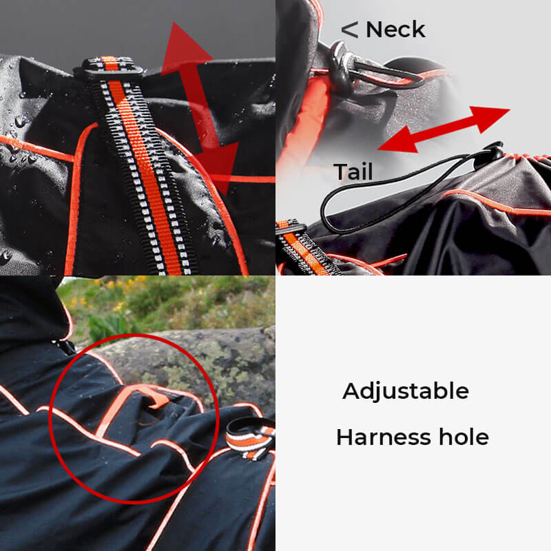 Große Hund Outdoor-Jacke wasserdicht verstellbarer Hunderegenmantel