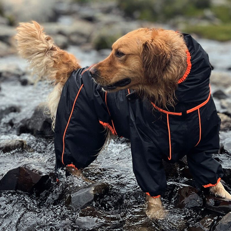 Große Hund Outdoor-Jacke wasserdicht verstellbarer Hunderegenmantel