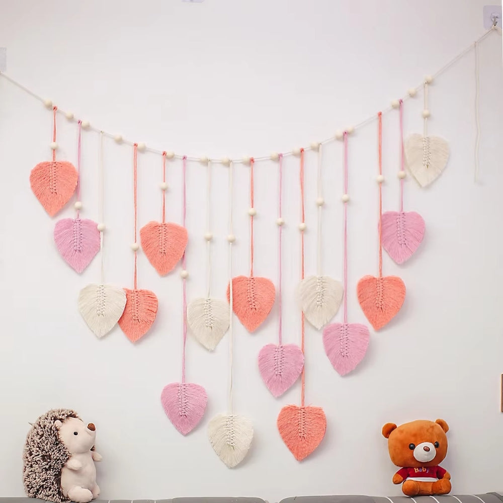 Frendorf | Blatt-Themen Makramee Wanddeko