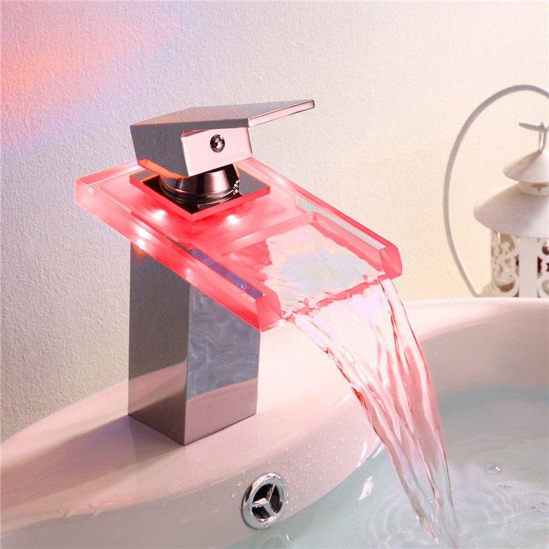 Frendorf | AquaNova LED Wasserhahn | Farbwechsel nach Wassertemperatur | Modernes Design | Langlebig & Sicher
