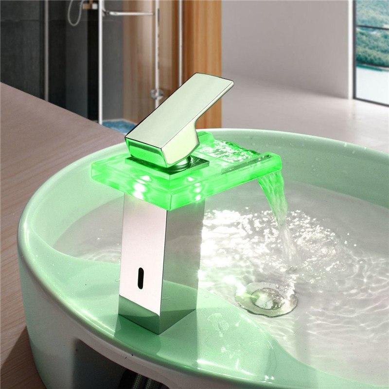 Frendorf | AquaNova LED Wasserhahn | Farbwechsel nach Wassertemperatur | Modernes Design | Langlebig & Sicher