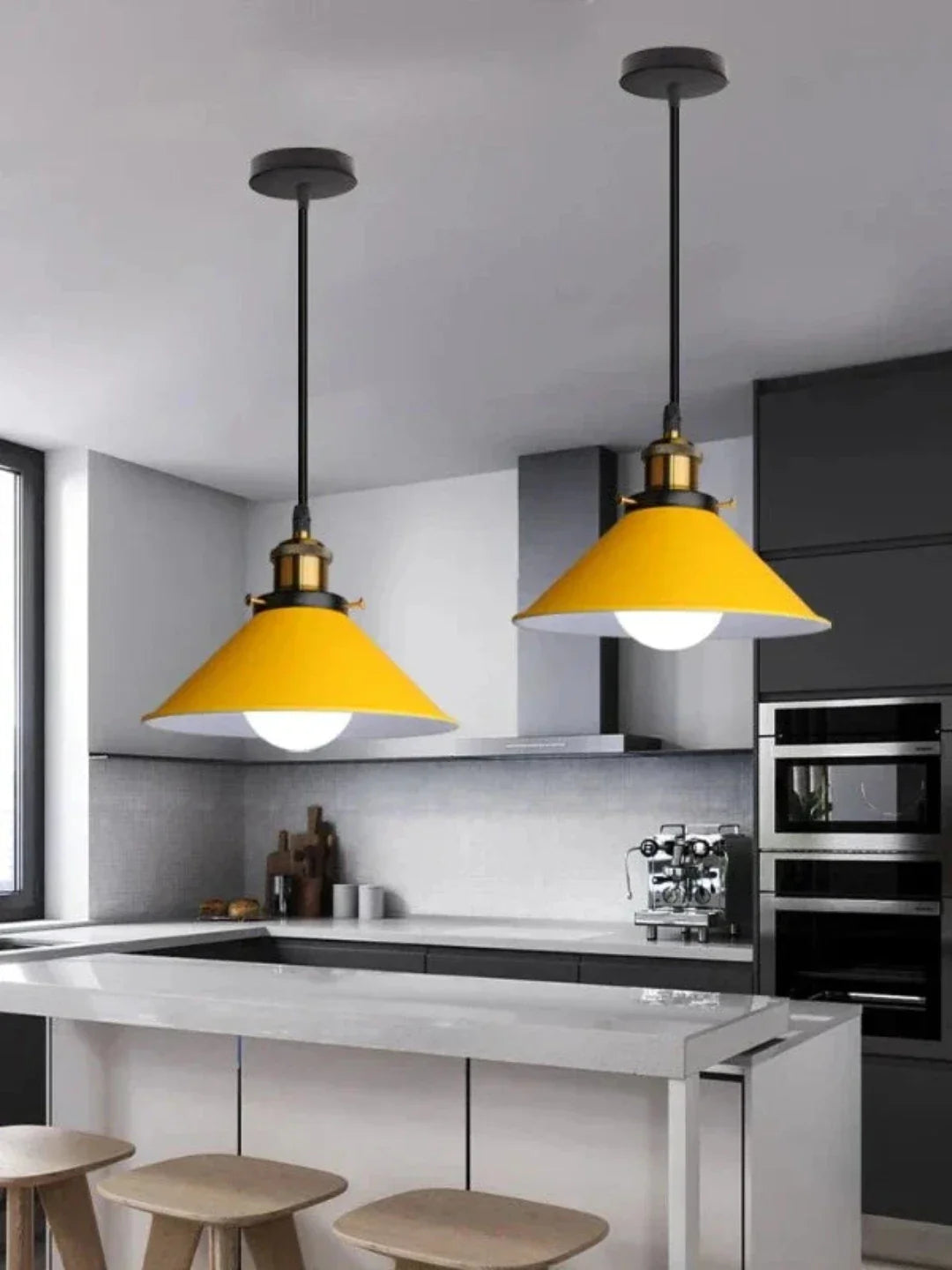 Modern trifft - LED Industrie Horn Pendelleuchte