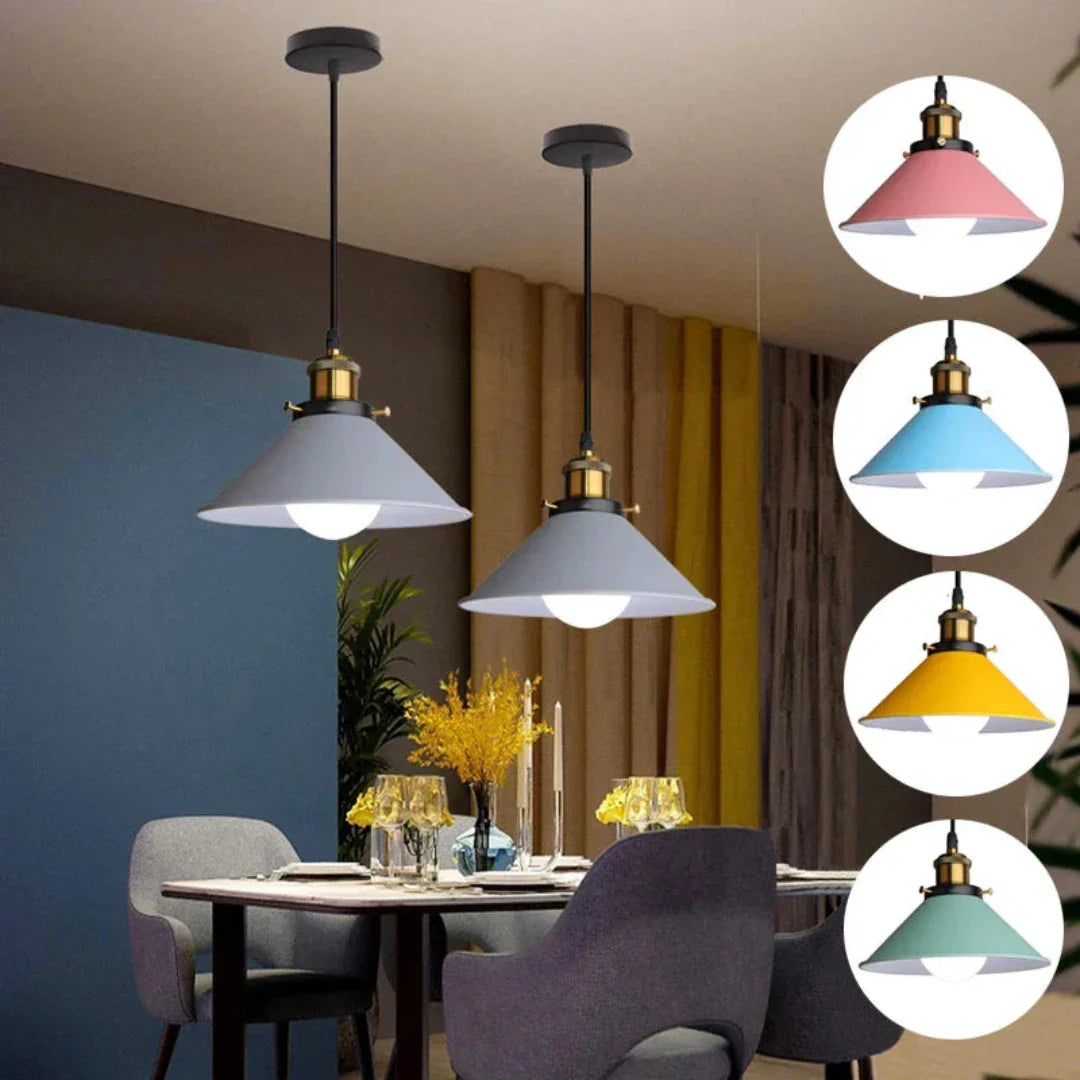 Modern trifft - LED Industrie Horn Pendelleuchte