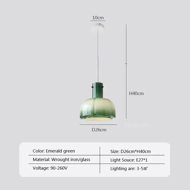 Frendorf | GlacierGlow LED Pendelleuchte Glas | Nordic Design | Energieeffizient | Dimmbare Beleuchtung | Moderne Hängelampe