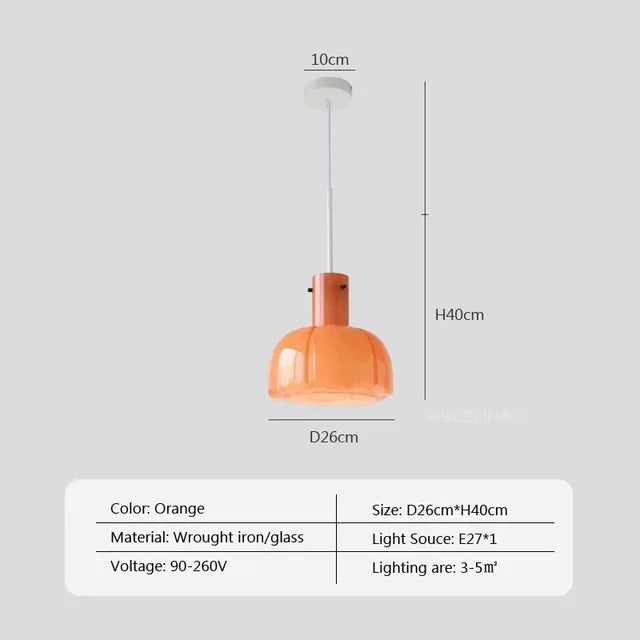 Frendorf | GlacierGlow LED Pendelleuchte Glas | Nordic Design | Energieeffizient | Dimmbare Beleuchtung | Moderne Hängelampe