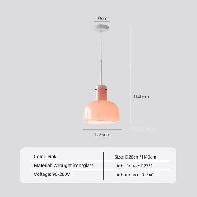 Frendorf | GlacierGlow LED Pendelleuchte Glas | Nordic Design | Energieeffizient | Dimmbare Beleuchtung | Moderne Hängelampe