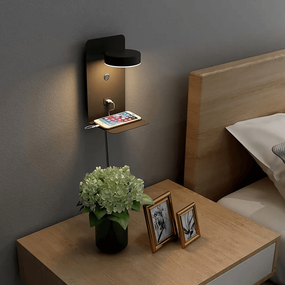 Nachtlampe mit Ladegerät - BrightHub - 330° drehbar - Ladestation