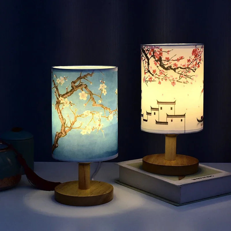 Japanische Lampe - Rosenlampe - Dimmbar - Nachtlampe