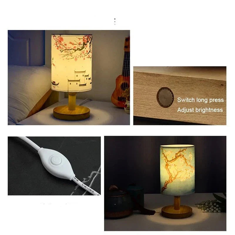 Japanische Lampe - Rosenlampe - Dimmbar - Nachtlampe