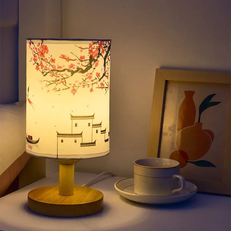 Japanische Lampe - Rosenlampe - Dimmbar - Nachtlampe