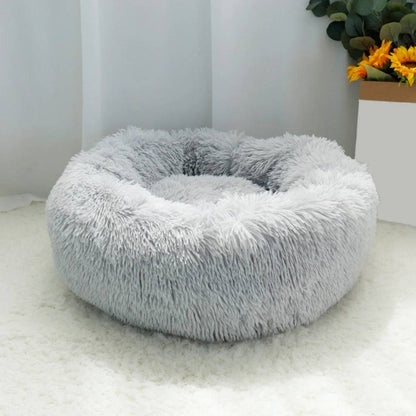 Runder Plüsch Beruhigender Donut Hundebett für kleine bis große Hunde
