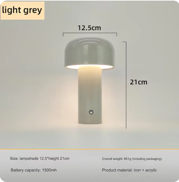 Pilz LED wiederaufladbare Tischlampe