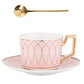 Quadratische A Retro-Muster Kaffeetasse